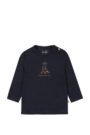 baby longsleeve met printopdruk blauw