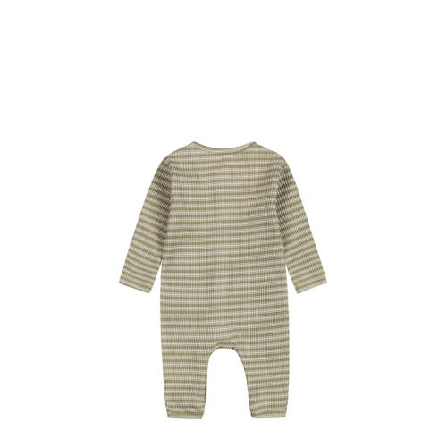 Dirkje baby gestreept boxpak groen Jongens Stretchkatoen Ronde hals Streep 74