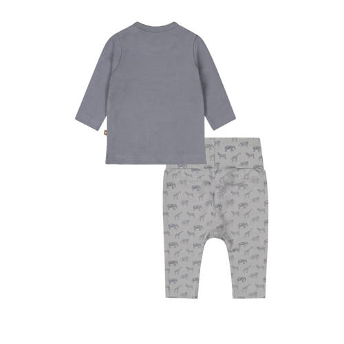Dirkje broek + longsleeve blauw Shirt + broek Jongens Stretchkatoen Ronde hals 74