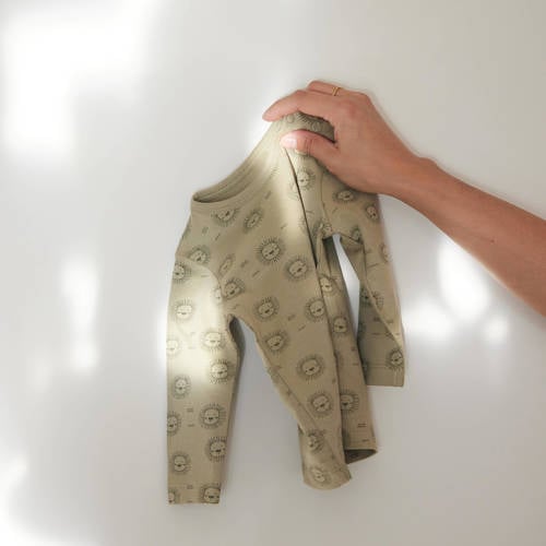 Dirkje baby longsleeve met all over print groen Jongens Stretchkatoen All over print 74