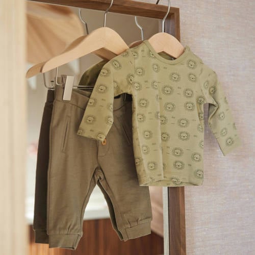 Dirkje baby longsleeve met all over print groen Jongens Stretchkatoen All over print 74