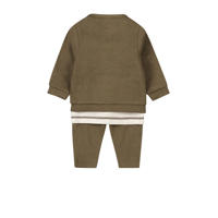 thumbnail: Dirkje vest + longsleeve + broek groen/offwhite