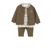 thumbnail: Dirkje vest + longsleeve + broek groen/offwhite