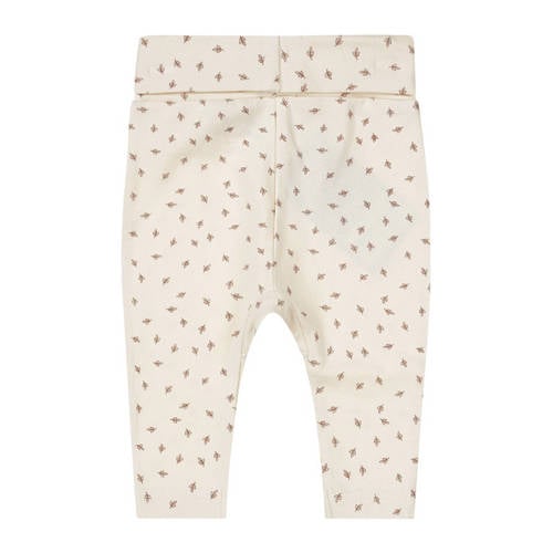Dirkje baby broek met all over print offwhite bruin Ecru Jongens Meisjes Stretchkatoen 56