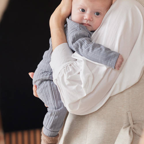 Dirkje babybroek set van 2 bruin grijs Jongens Stretchkatoen Effen 62