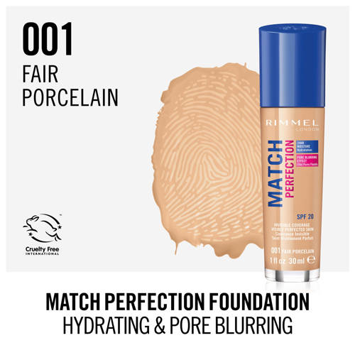 Rimmel London Match Perfection foundation Fair Porcelain 001