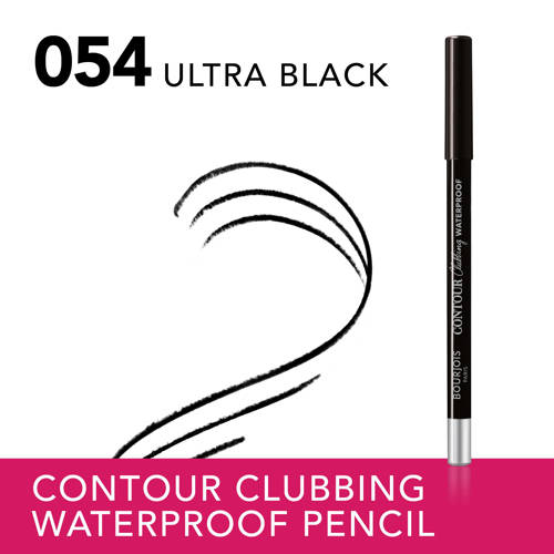 Bourjois Contour Clubbing Waterproof oogpotlood Ultra black 54 Zwart
