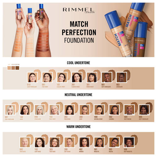 Rimmel London Match Perfection foundation -Warm Honey 301