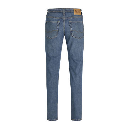 jack & jones JUNIOR slim fit jeans JJIGLENN JJORIGINAL blue denim Blauw 140