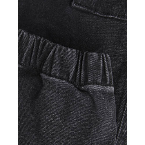 jack & jones JUNIOR slim fit jeans JJIPAUL JJFLAKE black denim Zwart Effen 158