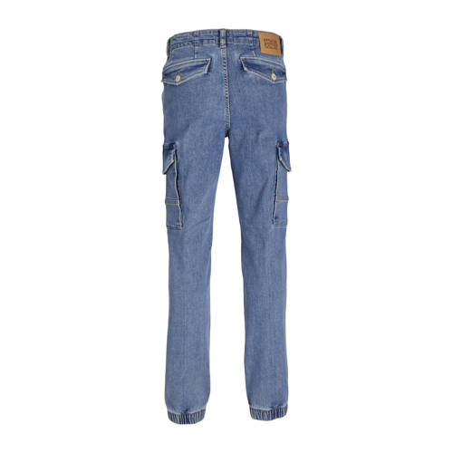 jack & jones JUNIOR slim fit jeans JJIPAUL JJFLAKE blue denim Blauw Effen 140