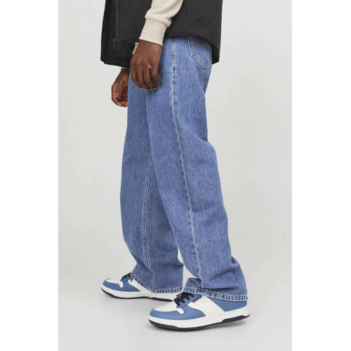 jack & jones JUNIOR loose fit jeans JJIALEX JJORIGINAL blue denim Blauw 140