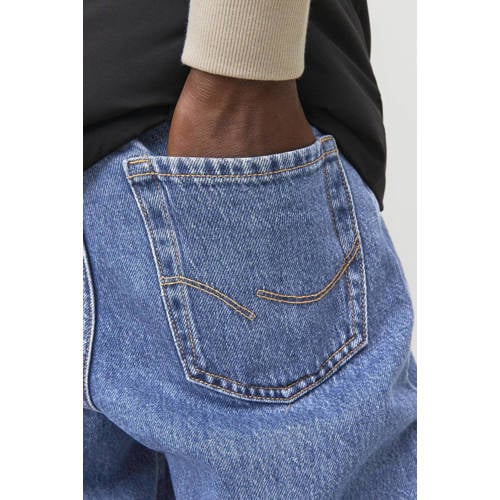 jack & jones JUNIOR loose fit jeans JJIALEX JJORIGINAL blue denim Blauw 140