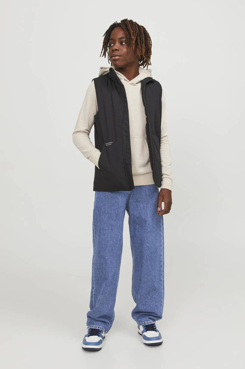 JACK JONES JUNIOR baggy fit jeans JJIALEX JJORIGINAL blue denim