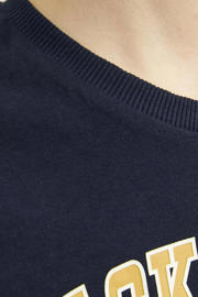 thumbnail: JACK & JONES JUNIOR T-shirt JJECALEB VARSITY met logo donkerblauw