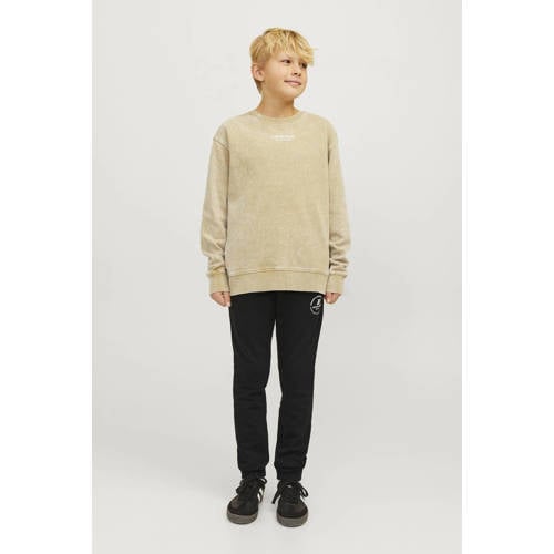 jack & jones JUNIOR joggingbroek JPSTGORDON JJSWIFT met logo zwart Jongens Sweat 152