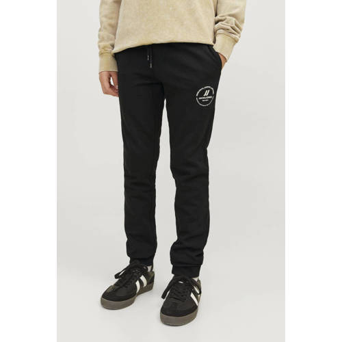 jack & jones JUNIOR joggingbroek JPSTGORDON JJSWIFT met logo zwart Jongens Sweat 152