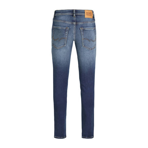 jack & jones JUNIOR slim fit jeans JJIGLENN JJORIGINAL blue denim 2 Blauw Jongens Stretchdenim 128