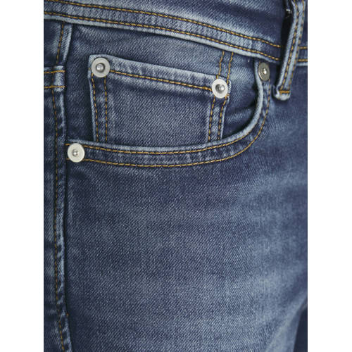 jack & jones JUNIOR slim fit jeans JJIGLENN JJORIGINAL blue denim 2 Blauw Jongens Stretchdenim 128