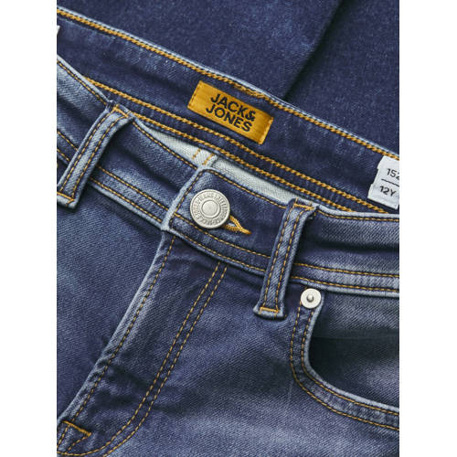 jack & jones JUNIOR slim fit jeans JJIGLENN JJORIGINAL blue denim 2 Blauw Jongens Stretchdenim 128