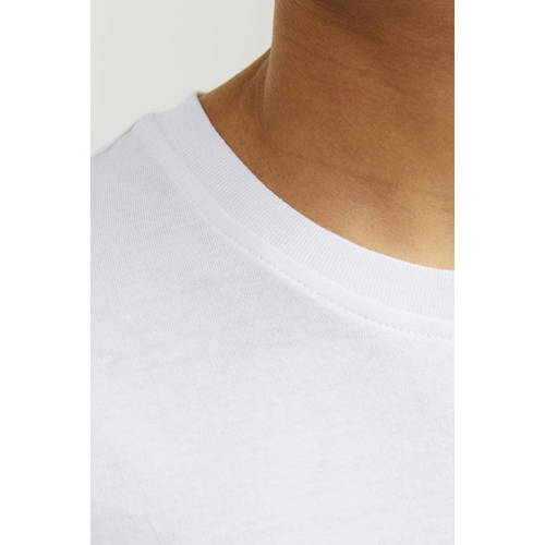 jack & jones JUNIOR longsleeve JJESWIFT met printopdruk wit Jongens Katoen Ronde hals 176