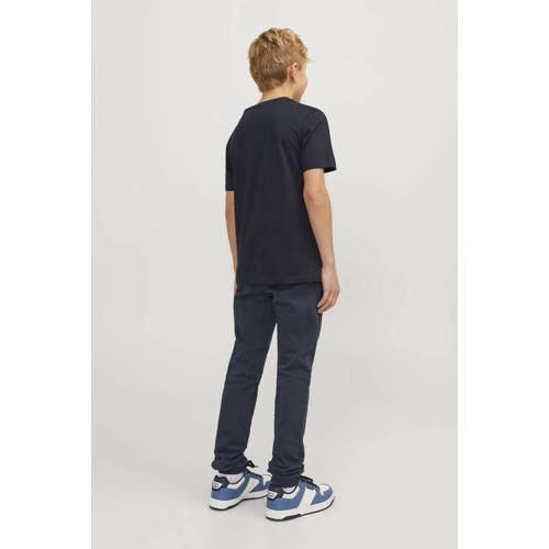 jack & jones JUNIOR joggingbroek JPSTGORDON JJSWIFT met logo donkerblauw Jongens Sweat 152