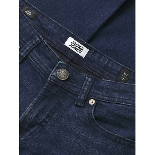 jack & jones JUNIOR slim fit jeans JJIGLENN JJORIGINAL blue denim Blauw Jongens Stretchdenim 170