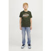 JACK & JONES JUNIOR T-shirt JJELOGO met logo warm donkergroen