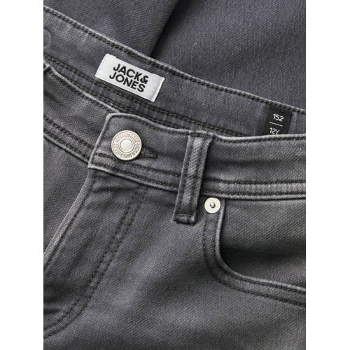 jack & jones JUNIOR slim fit jeans JJIGLENN JJORIGINAL grey denim Grijs Jongens Stretchdenim 176