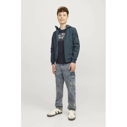 jack & jones JUNIOR softshell jas JJEBASIC SOFTSHELL Groen Effen 128