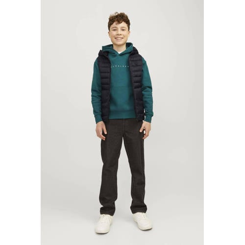 jack & jones JUNIOR bodywarmer JJESPRINT zwart Jongens Nylon Capuchon Effen 140