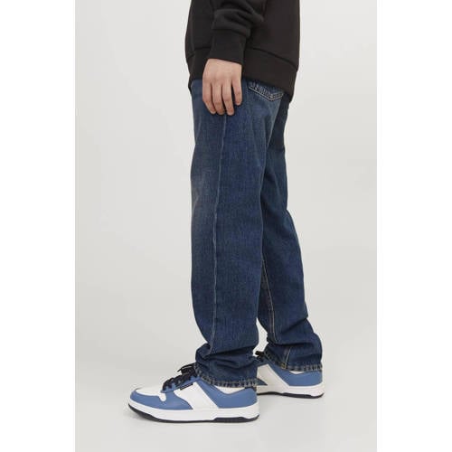 jack & jones JUNIOR regular fit jeans JJICHRIS JJORIGINAL blue denim mf Blauw 140