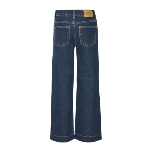 VERO MODA GIRL wide leg jeans VMDAISY dark blue denim Blauw Meisjes Stretchdenim 122