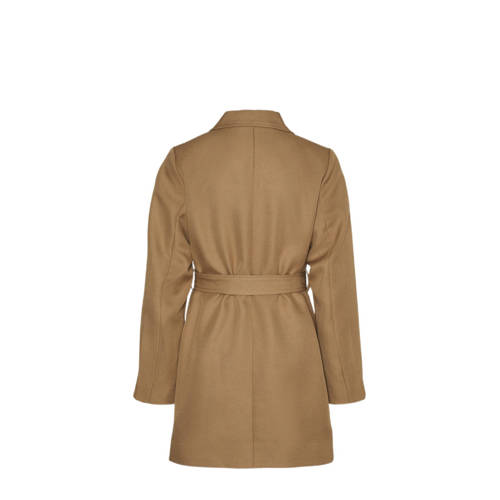 VERO MODA GIRL coat VMCELESTE lichtbruin Jas Meisjes Polyester Reverskraag 140