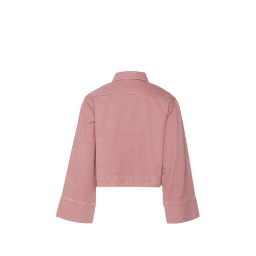 VERO MODA GIRL jasje VMKITT donkerroze Meisjes Katoen Klassieke kraag Effen 140