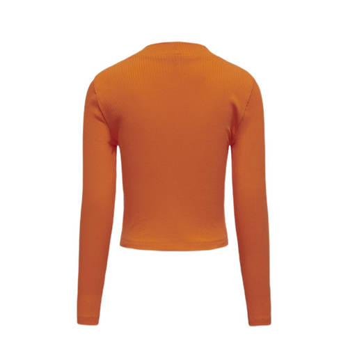 Only KIDS GIRL longsleeve KOGLINEA LIFE warmoranje Meisjes Stretchkatoen Opstaande kraag 146 152