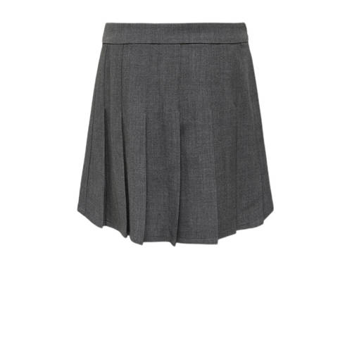Only KIDS GIRL korte rok grijs melange Meisjes Polyester Effen 146