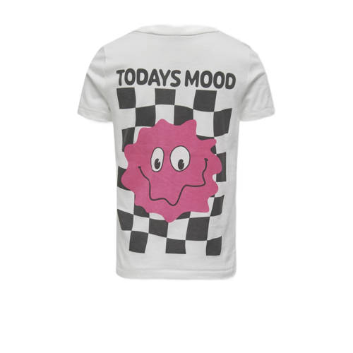 Only KIDS GIRL T-shirt KOGLANA met backprint offwhite Wit Meisjes Katoen Ronde hals 122 128