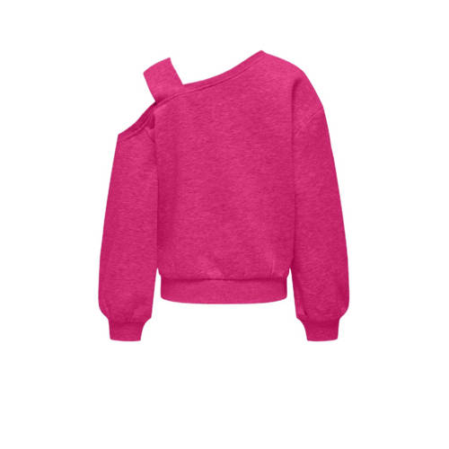 Only KIDS GIRL sweater KOGSEEMA met printopdruk fuchsia Roze Printopdruk 158 164