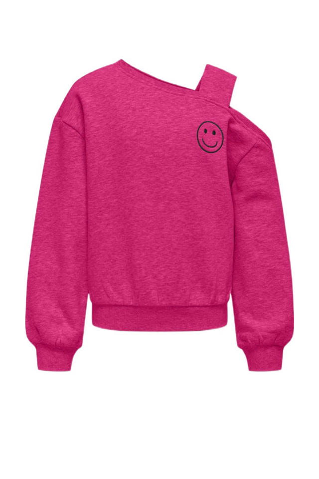 KIDS ONLY GIRL sweater KOGSEEMA met printopdruk fuchsia
