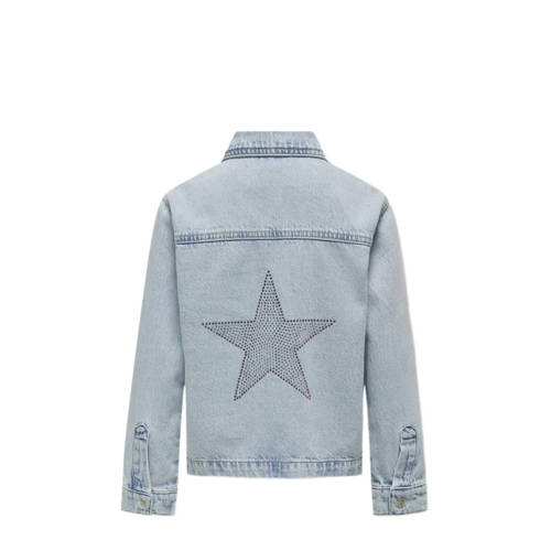Only KIDS GIRL spijkerjas KOGCARLY light blue denim Blauw Backprint 158