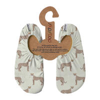 thumbnail: Beige jongens en meisjes Slipstop waterschoenen van textiel met dierenprint