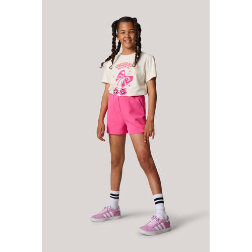 Shoeby high waist regular fit casual short roze Korte broek Meisjes Polyester 98 104