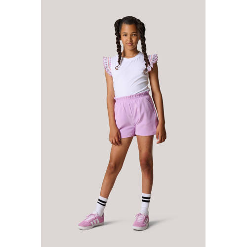 Shoeby high waist regular fit casual short lichtpaars Korte broek Meisjes Polyester 170 176