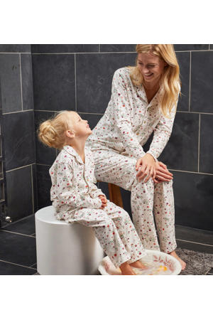 pyjama wit met bloemenprint