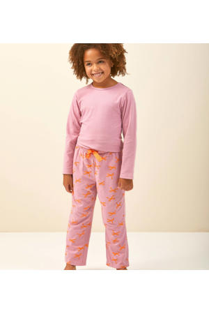 pyjama met all over print op de broek