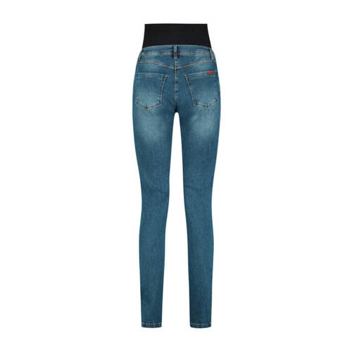love2wait zwangerschaps straight jeans Grace stonewashed Blauw Dames Denim 33