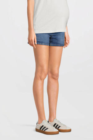 low waist regular fit zwangerschapsshort stonewashed