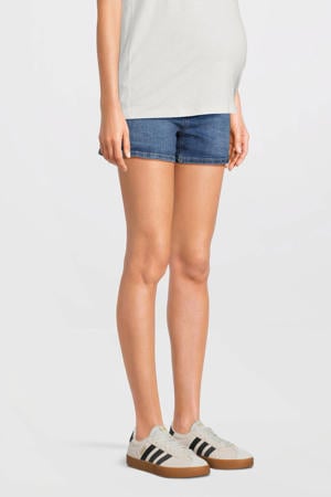 low waist regular fit zwangerschapsshort stonewashed