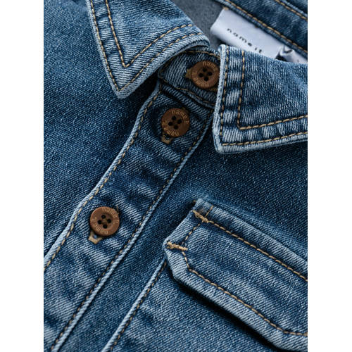 name it BABY denim overhemd NBMKNUD dark blue denim Blauw Effen 62